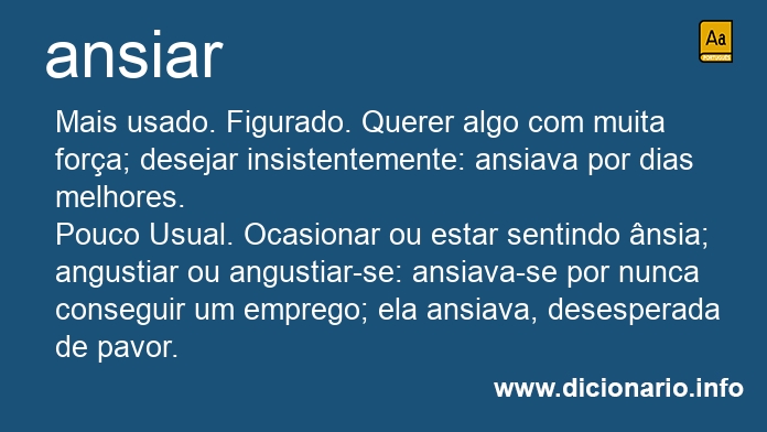 Significado de ansiar