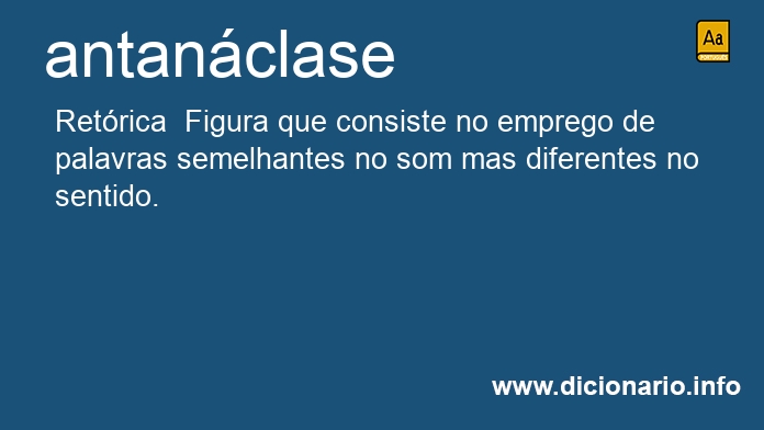 Significado de antanclase