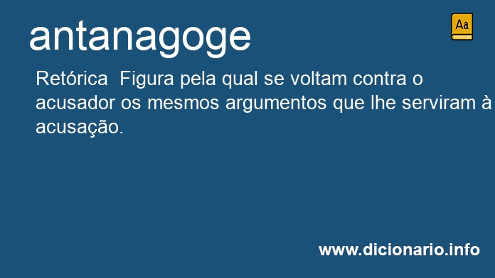 Significado de antanagoge