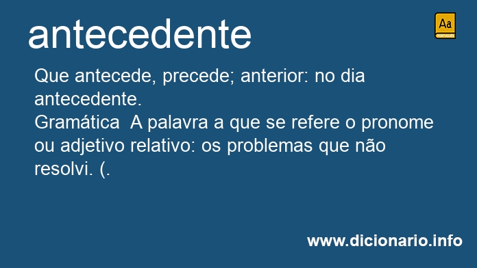 Significado de antecedente