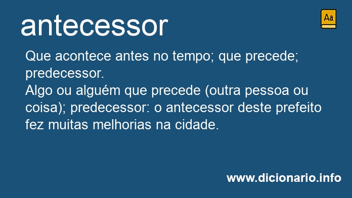 Significado de antecessor