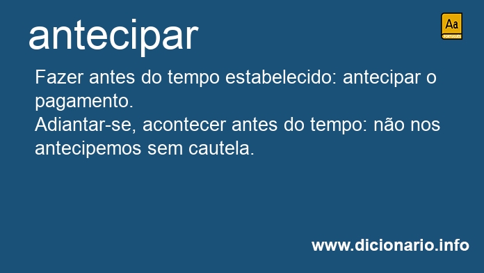 Significado de antecipais