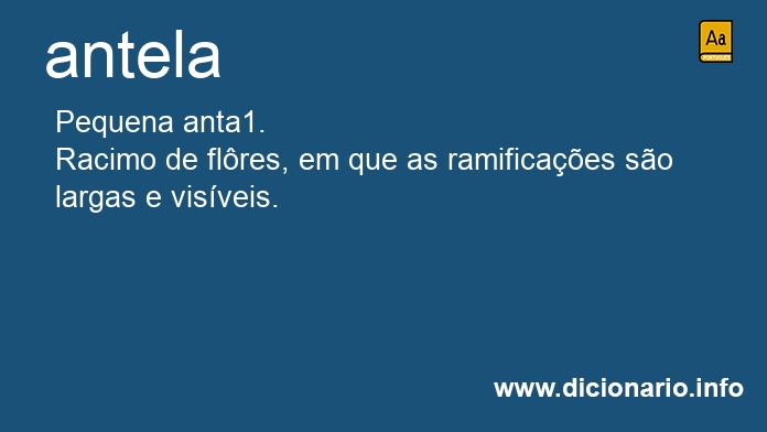 Significado de antela