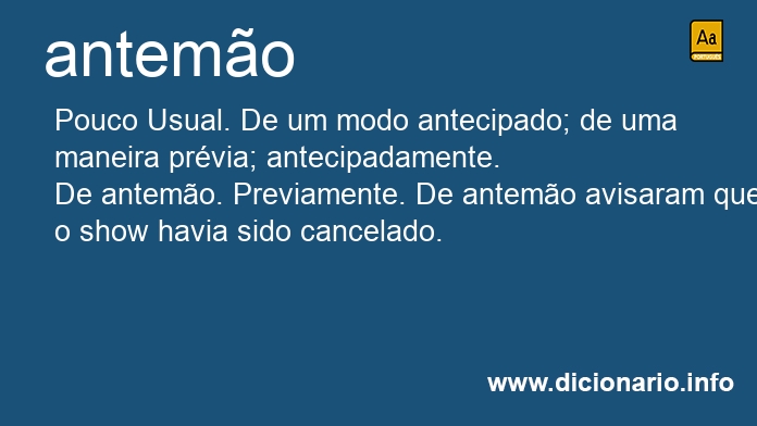 Significado de antemo