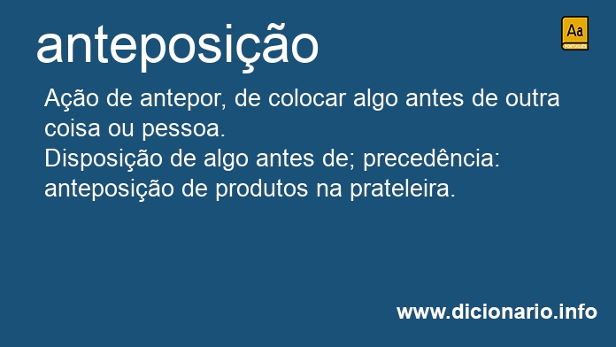 Significado de anteposio