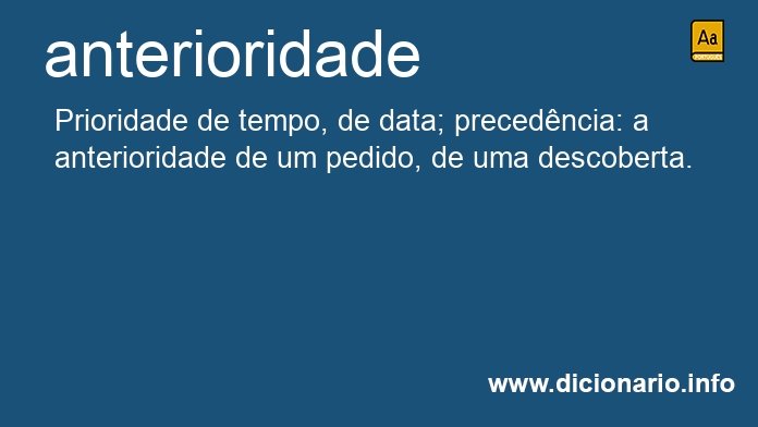 Significado de anterioridade