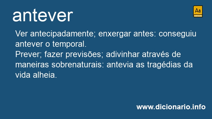 Significado de antever