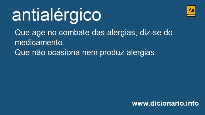 Significado de antialrgico
