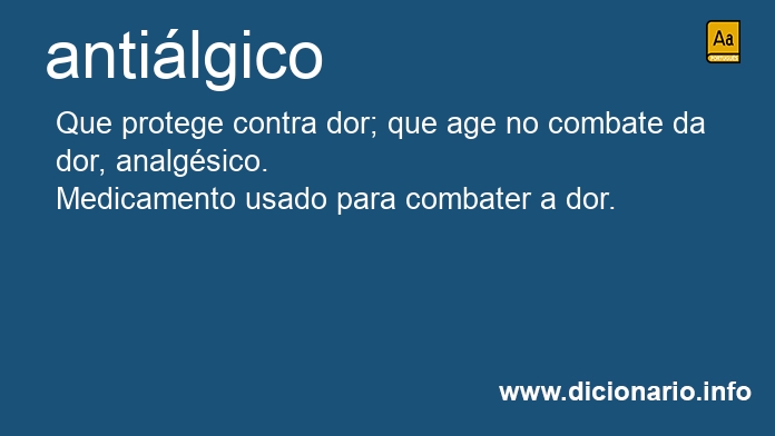 Significado de antilgico