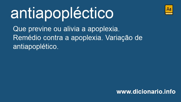 Significado de antiapoplctico