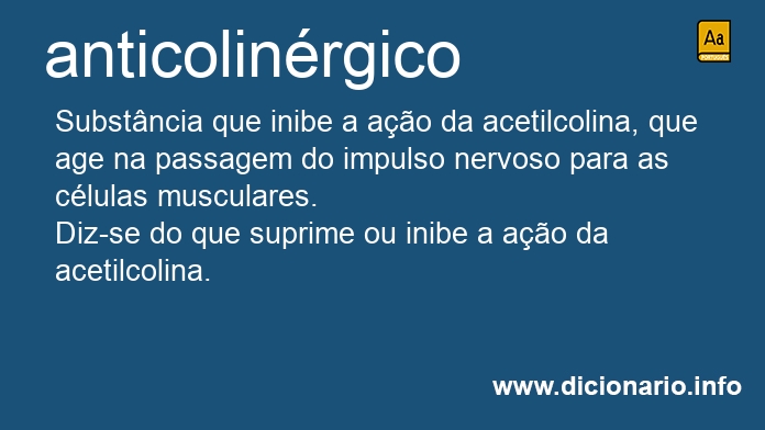 Significado de anticolinrgico