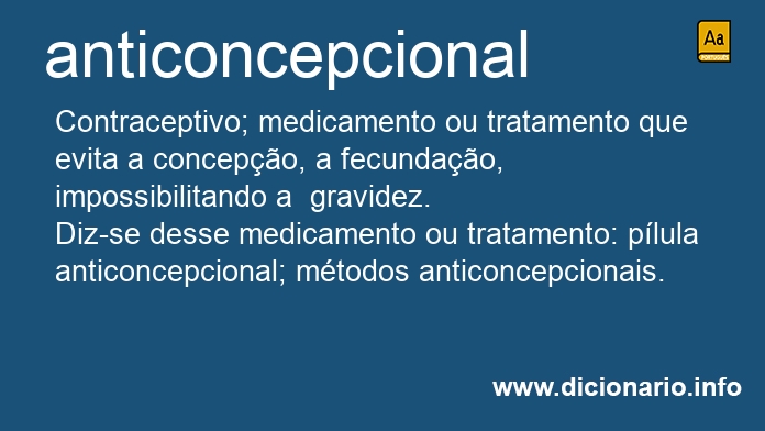 Significado de anticoncepcionais