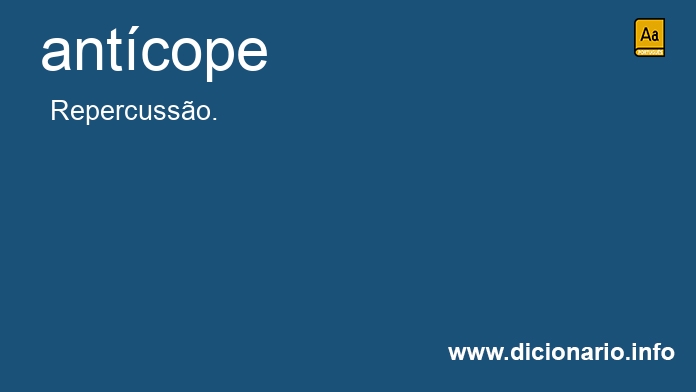 Significado de antcope