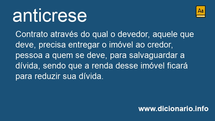 Significado de anticrese