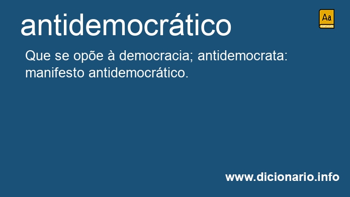 Significado de antidemocrtico