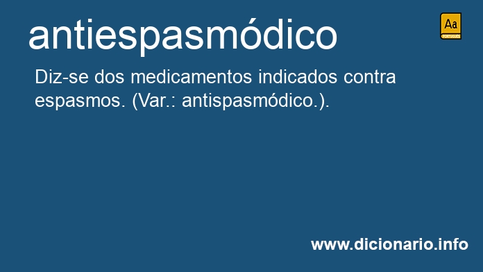 Significado de antiespasmdicos