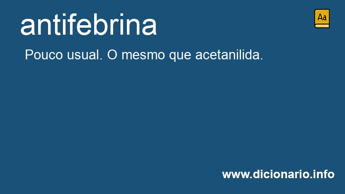 Significado de antifebrina