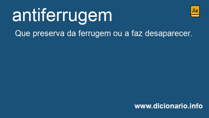 Significado de antiferrugem