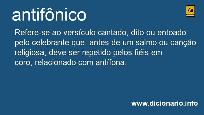 Significado de antifnica