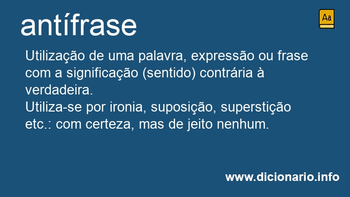 Significado de antfrase