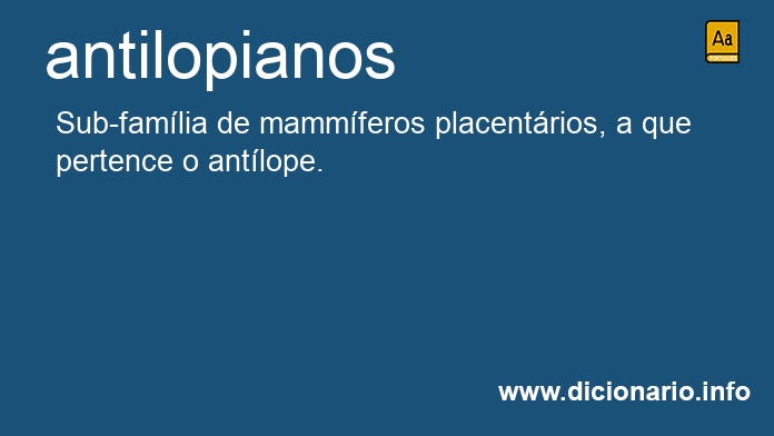 Significado de antilopianos