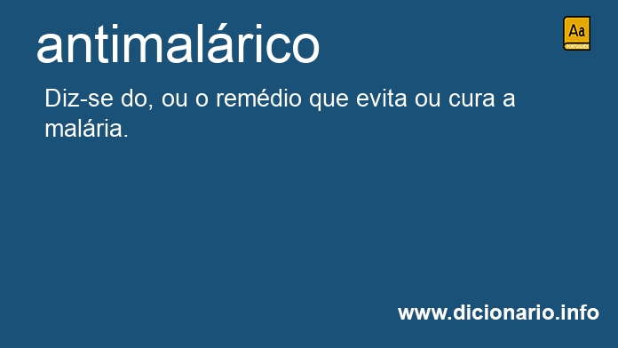 Significado de antimalrico