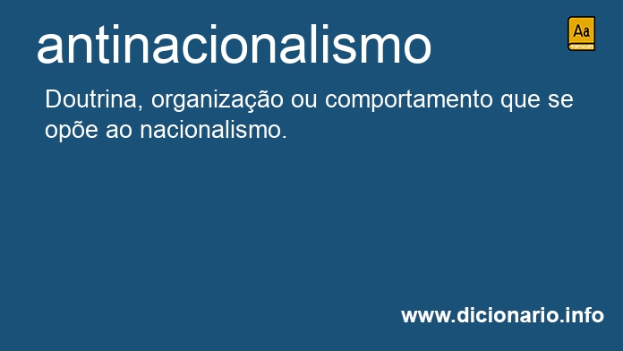 Significado de antinacionalismo