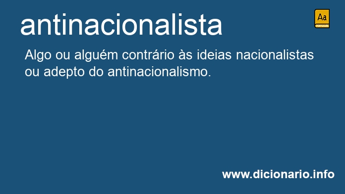 Significado de antinacionalista