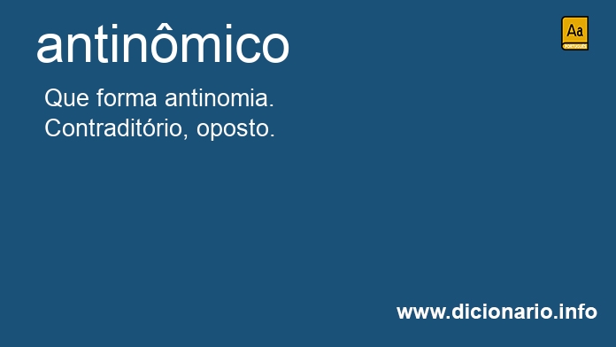 Significado de antinmico