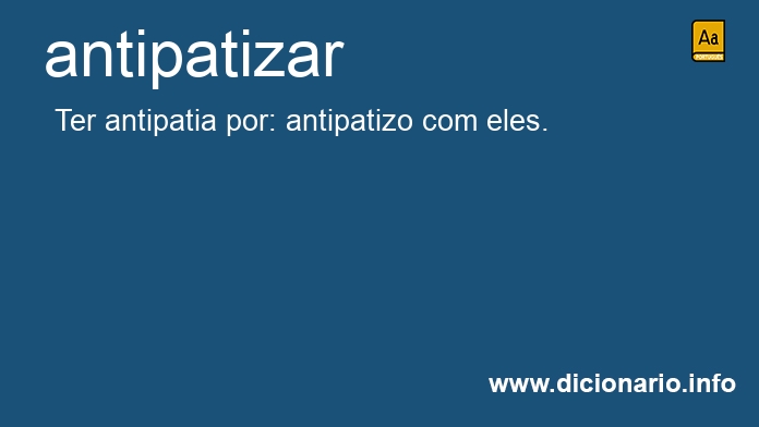 Significado de antipatiza