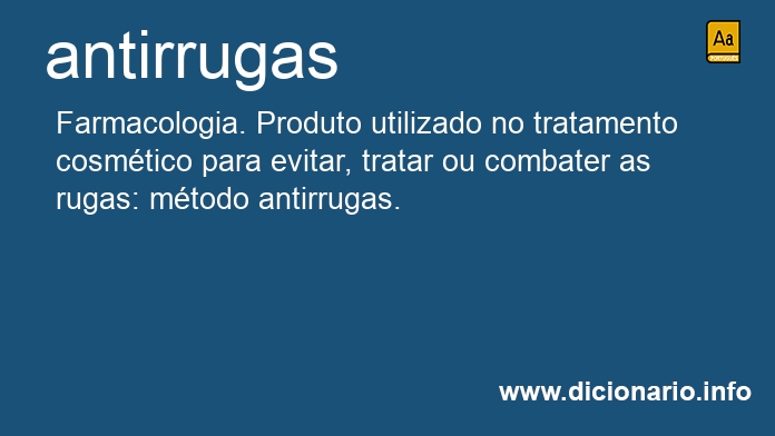 Significado de antirrugas