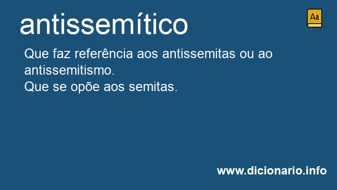 Significado de antissemtica