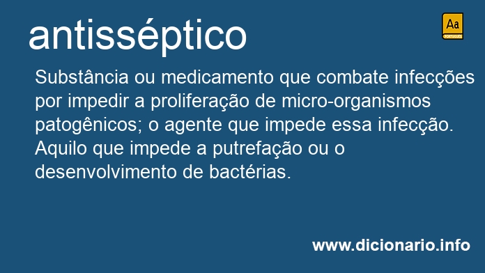 Significado de antissptica