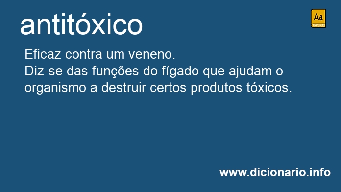 Significado de antitxicos
