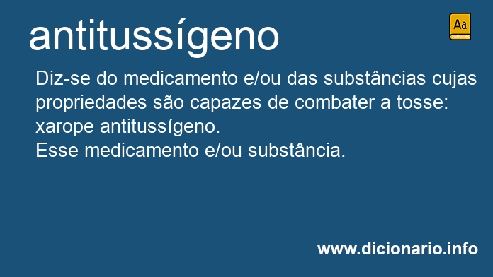 Significado de antitussgenos