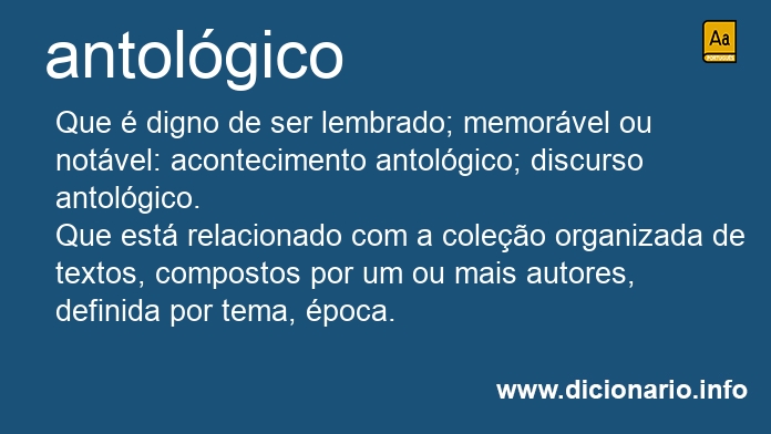 Significado de antolgica