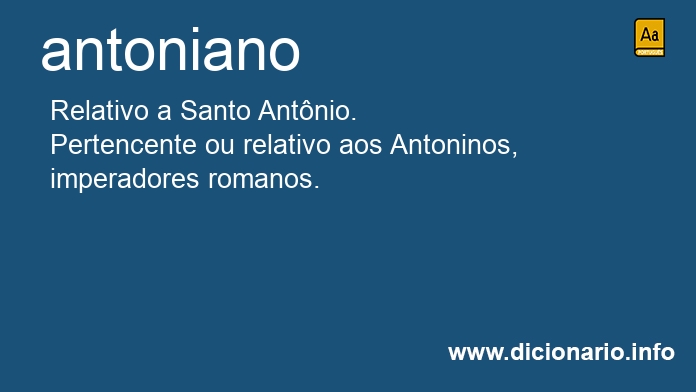 Significado de antoniano