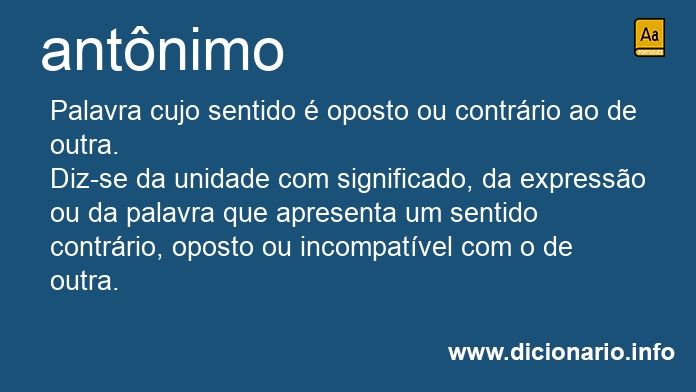 Significado de antnimos