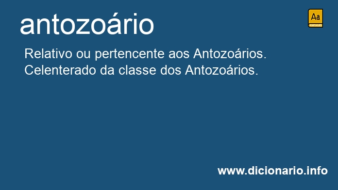 Significado de antozorio