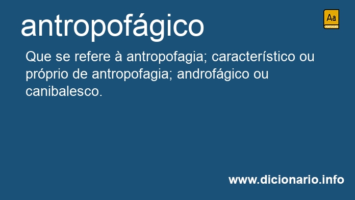 Significado de antropofgicos