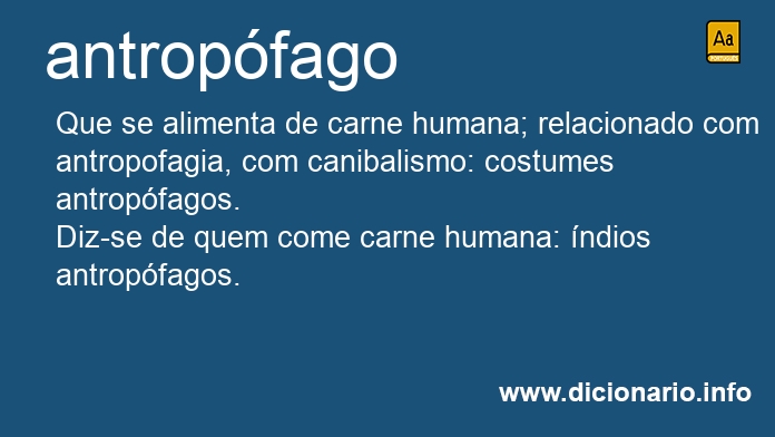 Significado de antropfago