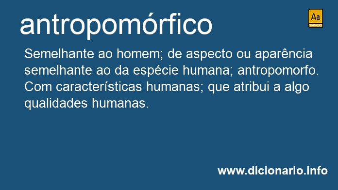Significado de antropomrfico