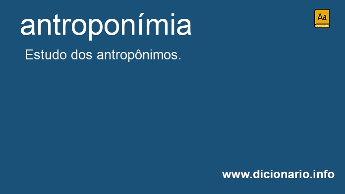 Significado de antroponmia