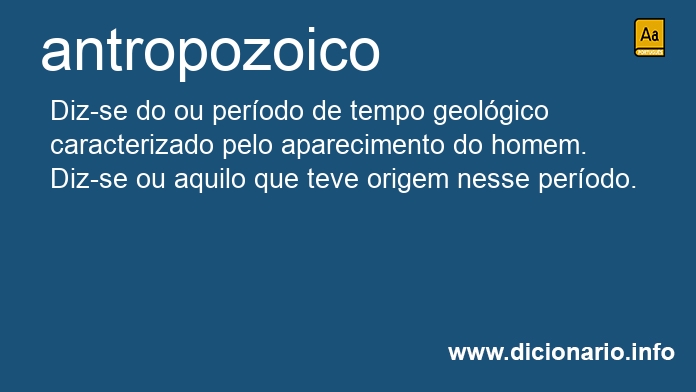 Significado de antropozoico