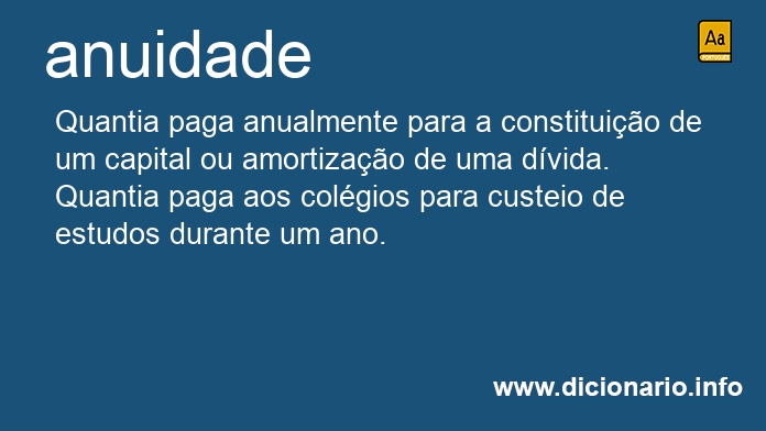 Significado de anuidades