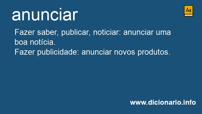 Significado de anunciars