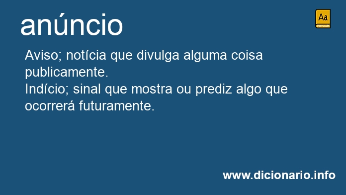 Significado de anncios