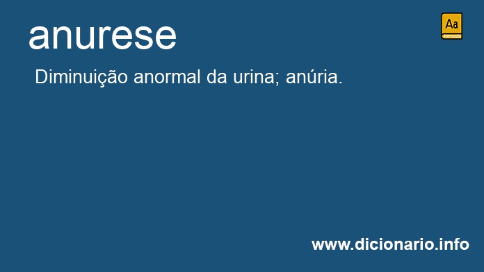 Significado de anurese