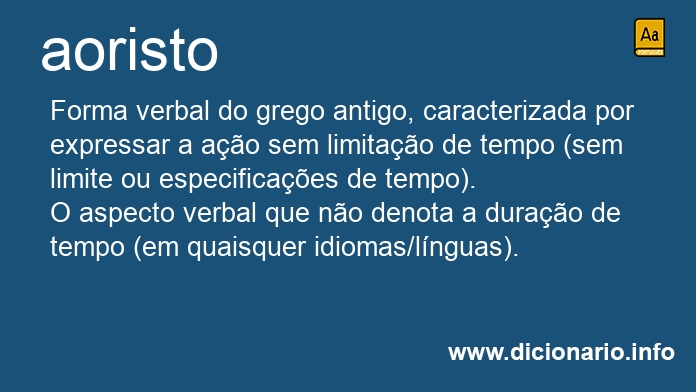 Significado de aoristo