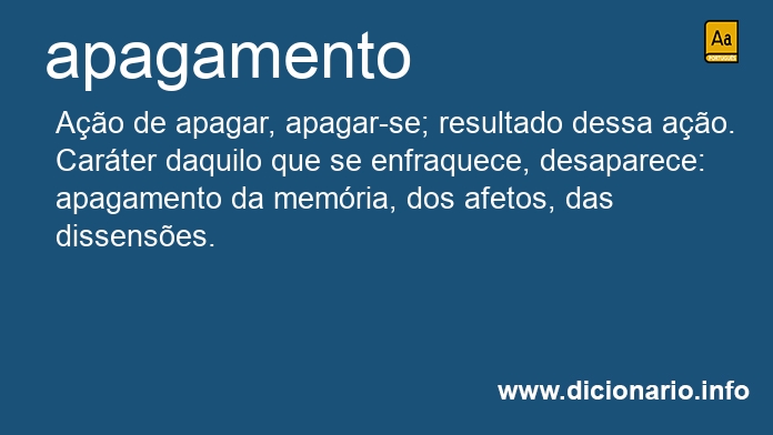 Significado de apagamentos